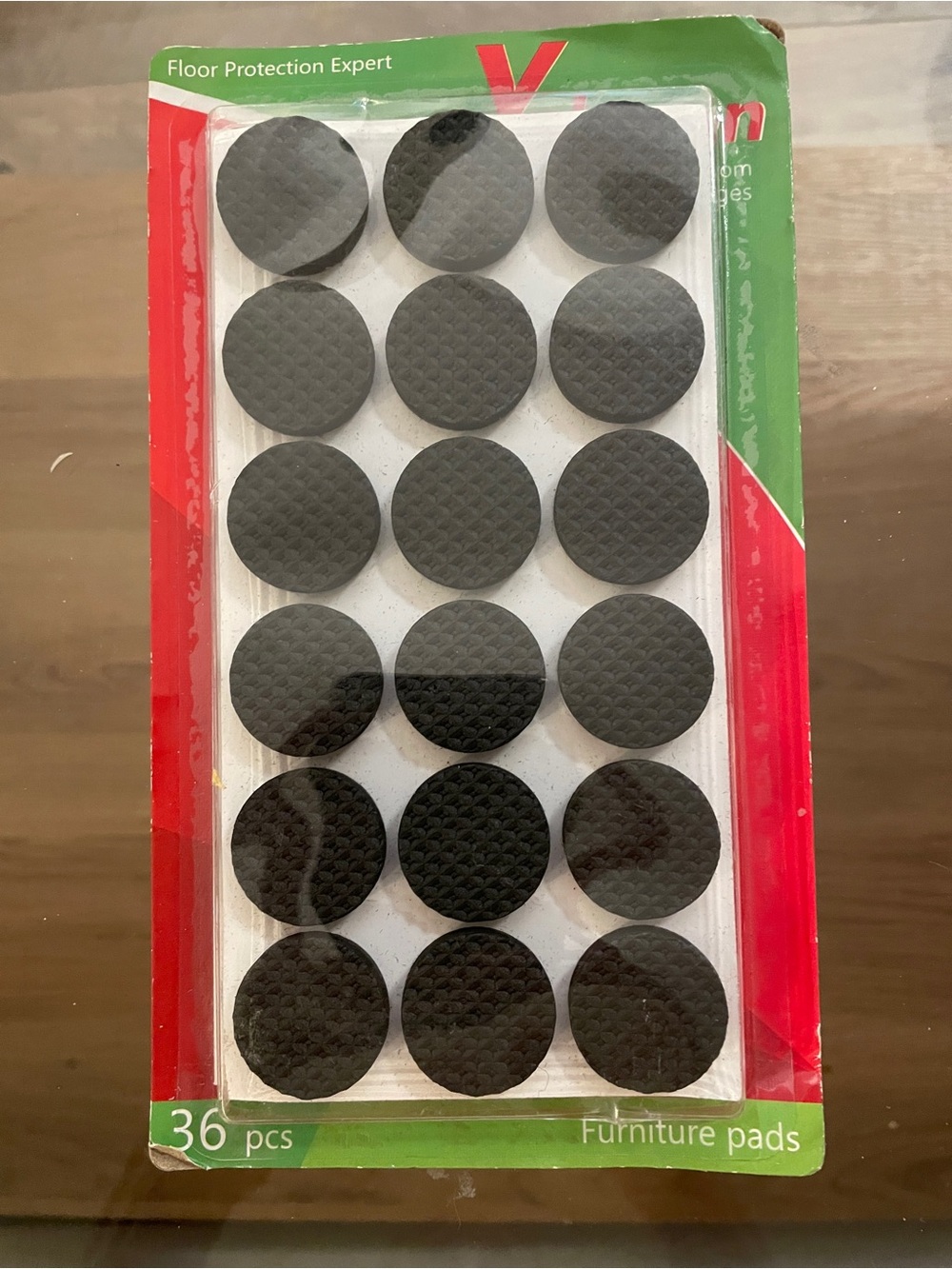 NWT Round Furniture Pads | Black | 36 Pack